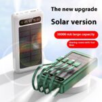 Batería externa Power bank solar de 30.000 mAh con cable integrado - Imagen 4