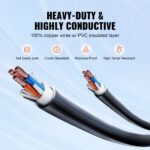 **Cable de Alimentación para RV de 30 pies (9,1 m), 50A, Alta Resistencia STW 6/3 + 8/1, Cable para Generador con Enchufe NEMA 14-50P Macho a NEMA SS2-50R Hembra, con Indicador LED y Adaptador de 15A con Asa, para Autocaravanas, Generadores y Campers, Certificación ETL** - Imagen 2