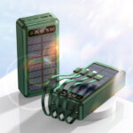 Batería externa Power bank solar de 30.000 mAh con cable integrado - Imagen 6