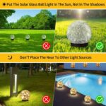 Lámpara solar de bola con efecto agrietado para patios y jardines - Imagen 9