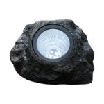 Lámpara solar para patio y exteriores con diseño de piedra artificial - Imagen 4