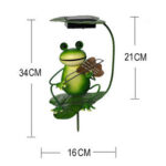 Lámpara Solar LED Decorativa para Jardín con Pincho – Diseño Rana para Césped y Exterior - Imagen 4