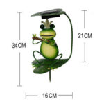 Lámpara Solar LED Decorativa para Jardín con Pincho – Diseño Rana para Césped y Exterior - Imagen 2