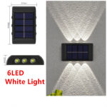 Lámpara de pared solar para exteriores con iluminación ascendente y descendente; luz decorativa ambiental para patios, calles, jardines y paisajes. - Imagen 2