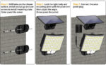 Lámpara solar de pared para jardín con 106 LED - Imagen 3