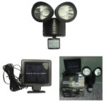 Nueva lámpara solar para el hogar con sensor de movimiento y doble cabezal (22 LED), tipo alumbrado público. - Imagen 2