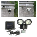 Nueva lámpara solar para el hogar con sensor de movimiento y doble cabezal (22 LED), tipo alumbrado público. - Imagen 5