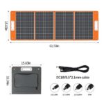 Panel Solar Portátil de 100W 18V, Cargador Solar Plegable Flashfish con Salida USB 5V, Salida DC 18V y Salida Tipo C, Compatible con Estaciones de Energía Portátiles, Smartphones, Tablets y Más - Imagen 3