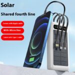 Batería externa Power bank solar de 30.000 mAh con cable integrado - Imagen 5