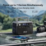 Estación de Energía Portátil Flashfish 300W + Panel Solar de 60W, Generador Solar de 230.4Wh con Batería LiFePO4 (Pico 600W), Salidas AC, Power Bank y Respaldo de Batería para Emergencias por Huracanes y Camping - Imagen 3