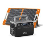 Estación de Energía Portátil Flashfish 300W + Panel Solar de 60W, Generador Solar de 230.4Wh con Batería LiFePO4 (Pico 600W), Salidas AC, Power Bank y Respaldo de Batería para Emergencias por Huracanes y Camping