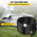 Cable de Extensión para Generador de 50A y 25 pies (7,6 m), STW 6/3 + 8/1, Cable de Alimentación 125V/250V con Conectores Twist-Lock N14-50P, SS2-50R y CS6364 para Generadores, RV y Uso Industrial - Imagen 3