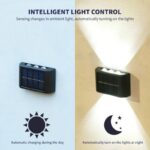 Lámpara de pared solar para exteriores con iluminación ascendente y descendente; luz decorativa ambiental para patios, calles, jardines y paisajes. - Imagen 8