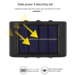 Lámpara solar para exteriores y jardín / Lámpara de pared para el hogar - Imagen 4