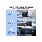 **Estación de Energía Portátil de 296 Wh y 80.000 mAh con Batería de Litio, Generador Solar para Camping, Autocaravanas, Emergencias y Uso Doméstico** - Imagen 3