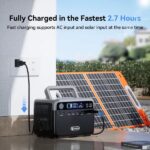Estación de Energía Portátil Flashfish 300W + Panel Solar de 60W, Generador Solar de 230.4Wh con Batería LiFePO4 (Pico 600W), Salidas AC, Power Bank y Respaldo de Batería para Emergencias por Huracanes y Camping - Imagen 4