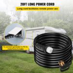 Cable de Extensión para Generador de 50A y 20 pies (6,1 m), STW 6/3 + 8/1, Cable de Alimentación 125V/250V con Conectores Twist-Lock N14-50P, SS2-50R y CS6364 para Generadores, RV y Uso Industrial - Imagen 5