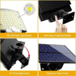 Lámpara solar de pared para jardín con 106 LED - Imagen 7