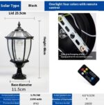 Lámpara Solar LED para Exterior tipo Poste – Impermeable y Decorativa para Jardín - Imagen 2