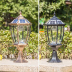 Lámpara Solar LED Tipo Pilar para Patio y Jardín – Iluminación Exterior Impermeable IP65 - Imagen 6