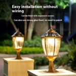 Lámpara Solar LED Tipo Pilar para Patio y Jardín – Iluminación Exterior Impermeable IP65