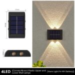 Lámpara solar para exteriores y jardín / Lámpara de pared para el hogar - Imagen 9