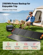 Portable Power Station 2160Wh with 400W Foldable Solar Panels (LiFePO4) - Imagen 5