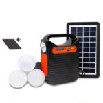 Sistema de iluminación solar portátil con batería externa y altavoz - Imagen 2