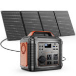 Estación de energía portátil de 300 W con panel solar de 60 W para acampada; generador solar con batería de litio de 296 Wh y 80 000 mAh.