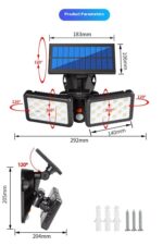 Lámpara Solar de Jardín con Sensor de Movimiento Integrado para Exterior - Imagen 4