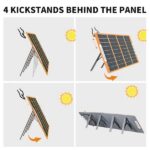 Panel Solar Portátil de 100W 18V, Cargador Solar Plegable Flashfish con Salida USB 5V, Salida DC 18V y Salida Tipo C, Compatible con Estaciones de Energía Portátiles, Smartphones, Tablets y Más - Imagen 4