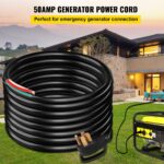 Cable de Extensión para Generador de 50 pies (15,2 m), 50A, Calibre 6 STW 6/3 + 8/1, Cable de Alimentación para Generador, N14-50P a Cable Pelado (Bare Wire), Cable Extensor de Energía para Generadores Portátiles, RV y Autocaravanas - Imagen 4