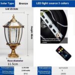 Lámpara Solar LED para Exterior tipo Poste – Impermeable y Decorativa para Jardín - Imagen 3
